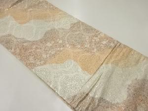 アンティーク　道長取りに華紋模様織出し袋帯（材料）